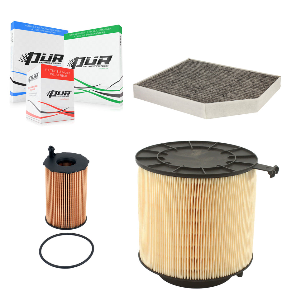 1x Air + 1x Cabin + 1x Engine Cartridge Oil Filter (3 Total) Kit For Audi Q5 KFM-104766