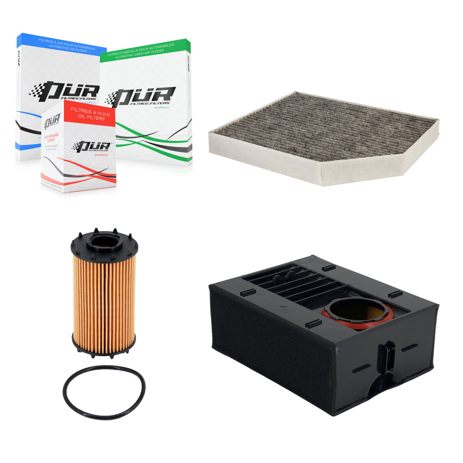 1x Air + 1x Cabin + 1x Engine Cartridge Oil Filter (3 Total) Kit For Porsche Macan 3.0L KFM-104770