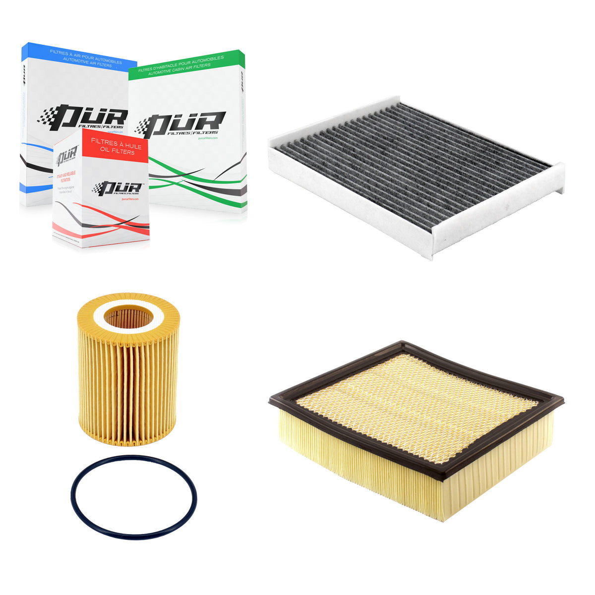 1x Air + 1x Cabin + 1x Engine Cartridge Oil Filter (3 Total) Kit For Ford F-150 3.0L KFM-104772