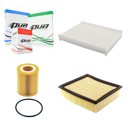 1x Air + 1x Cabin + 1x Engine Cartridge Oil Filter (3 Total) Kit For Ford F-150 3.0L KFM-104773