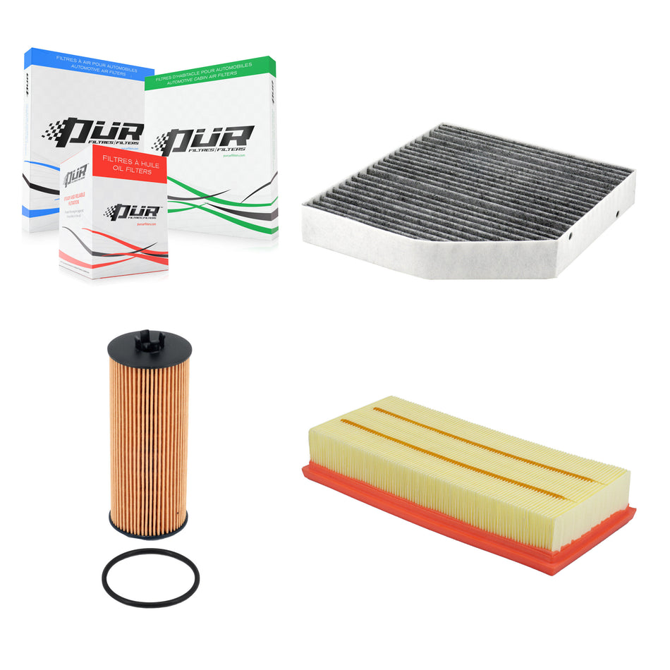 1x Air + 1x Cabin + 1x Engine Cartridge Oil Filter (3 Total) Kit For Mercedes-Benz GLC63 KFM-104774