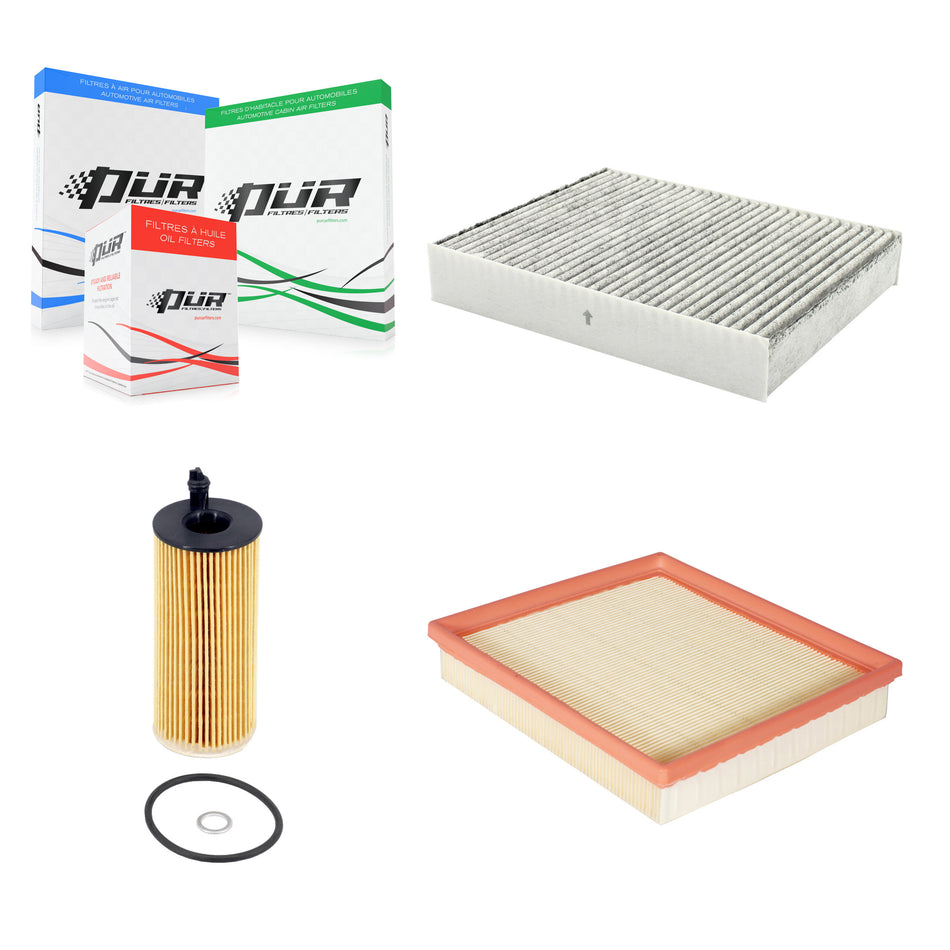 1x Air + 1x Cabin + 1x Engine Cartridge Oil Filter (3 Total) Kit For BMW 328d xDrive KFM-104777