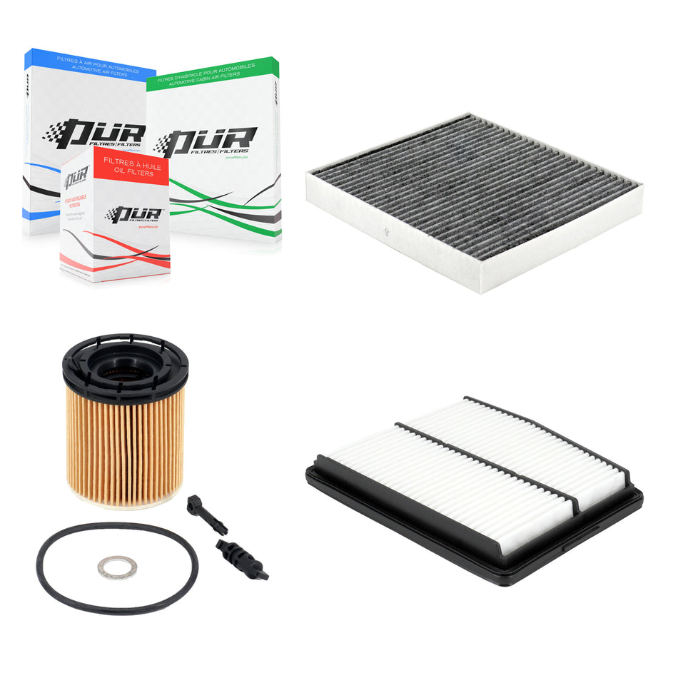 1x Air + 1x Cabin + 1x Engine Cartridge Oil Filter (3 Total) Kit For Hyundai Tucson Kia KFM-104783