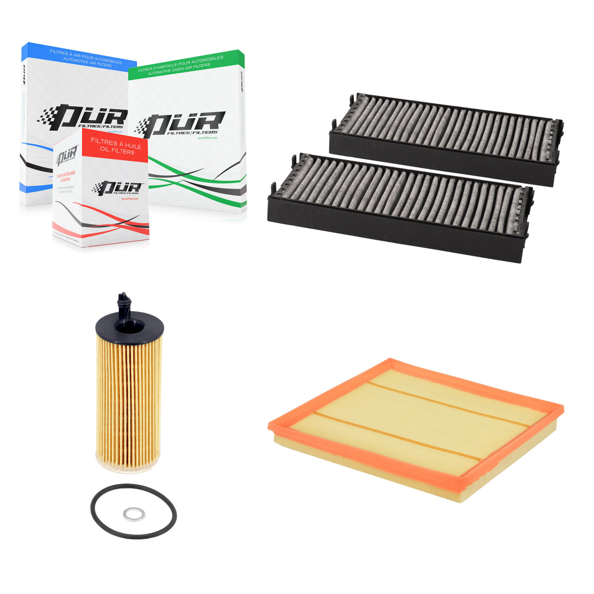 1x Air + 1x Cabin + 1x Engine Cartridge Oil Filter (3 Total) Kit For BMW X5 KFM-104790