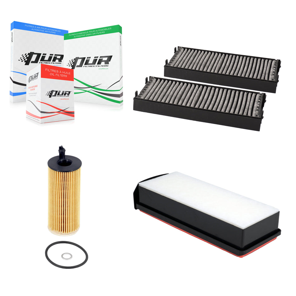 1x Air + 1x Cabin + 1x Engine Cartridge Oil Filter (3 Total) Kit For BMW X5 KFM-104791