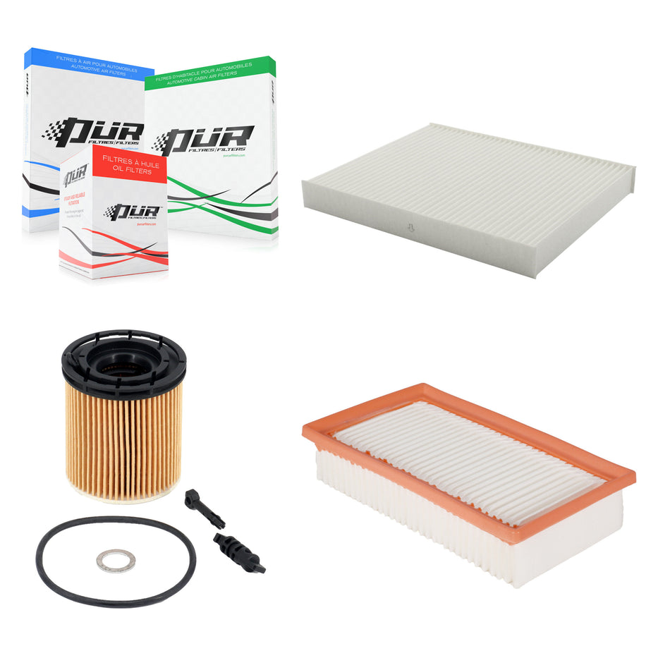 1x Air + 1x Cabin + 1x Engine Cartridge Oil Filter (3 Total) Kit For Kia Rio Hyundai KFM-104793