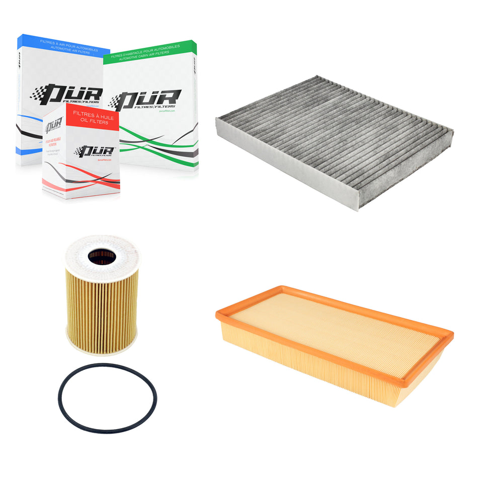 1x Air + 1x Cabin + 1x Engine Cartridge Oil Filter (3 Total) Kit For Porsche Cayenne KFM-104794