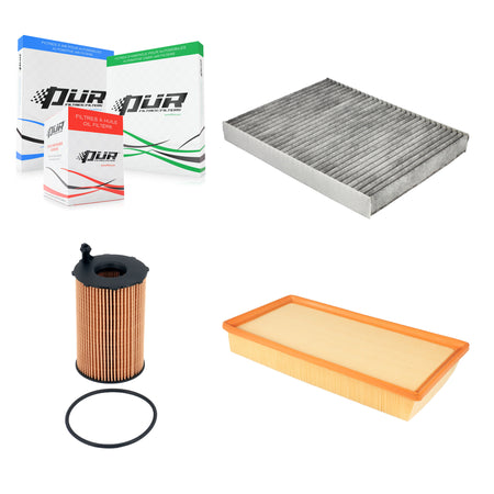 1x Air + 1x Cabin + 1x Engine Cartridge Oil Filter (3 Total) Kit For Porsche Cayenne Audi KFM-104795