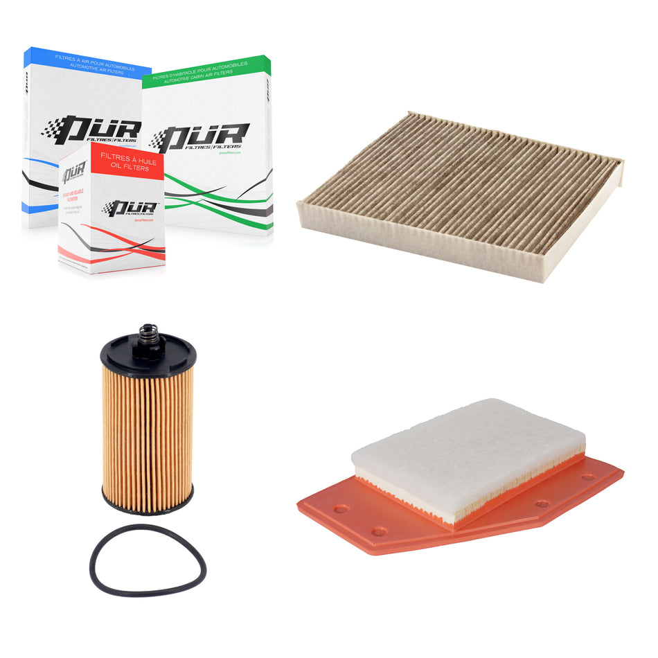 1x Air + 1x Cabin + 1x Engine Cartridge Oil Filter (3 Total) Kit For Chevrolet Malibu KFM-104802