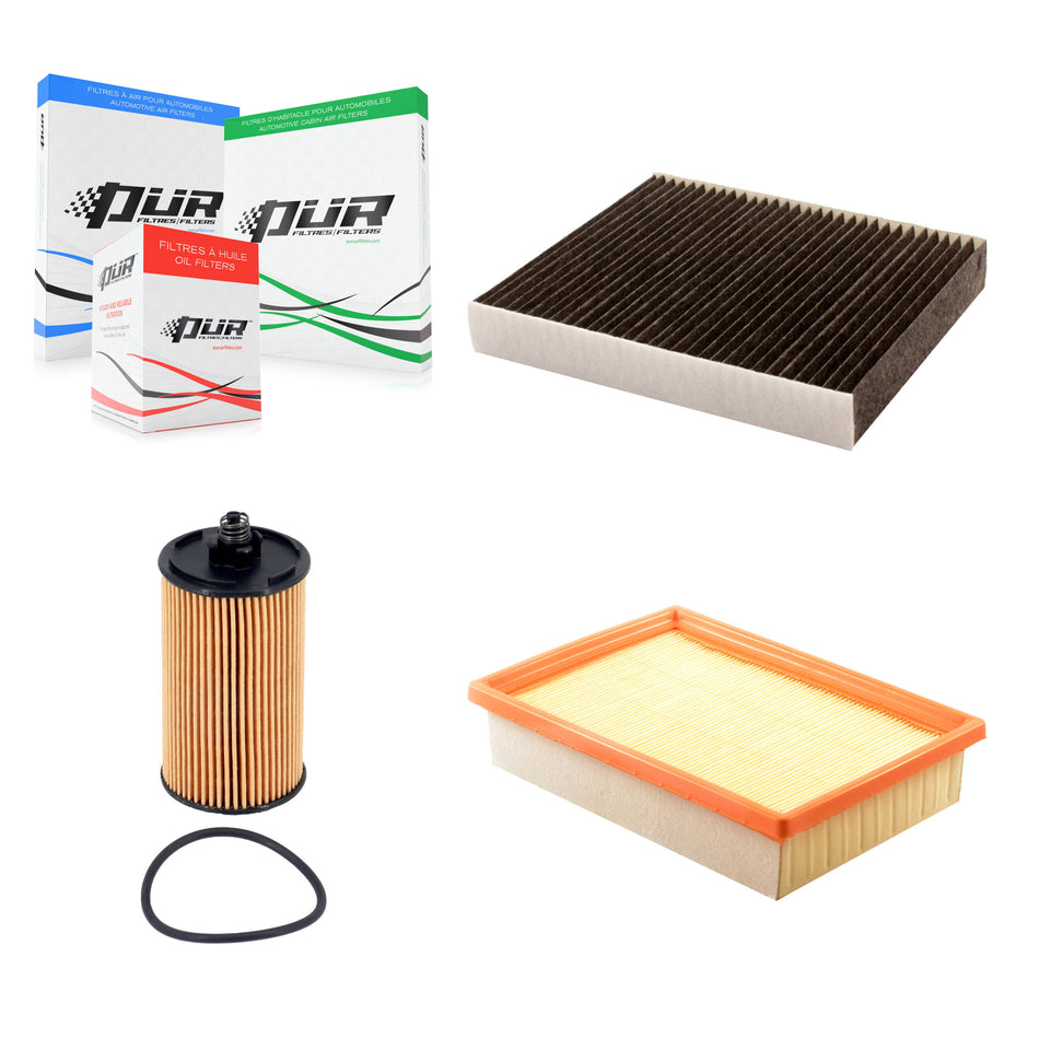 1x Air + 1x Cabin + 1x Engine Cartridge Oil Filter (3 Total) Kit For Chevrolet Sonic KFM-104807