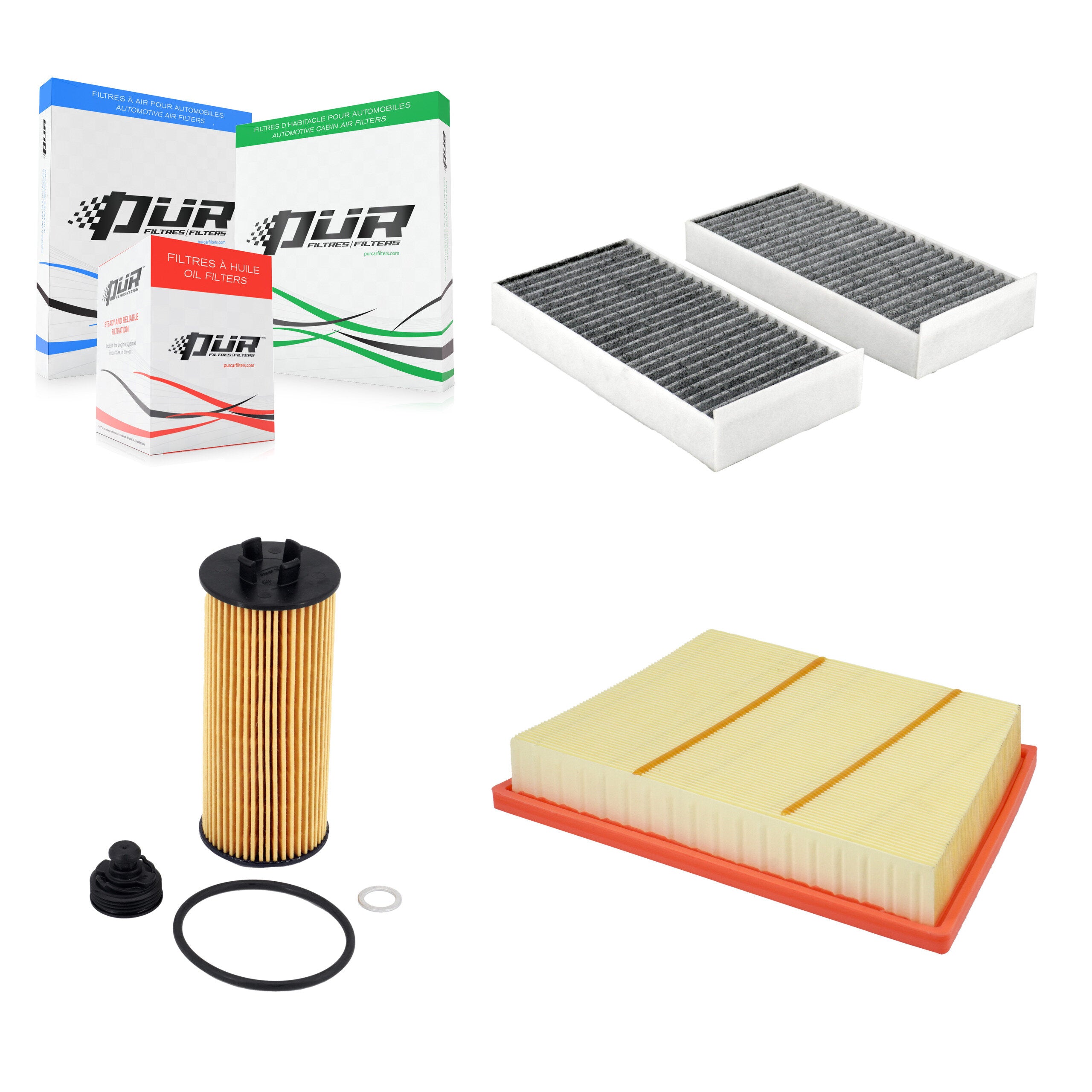 1x Air + 1x Cabin + 1x Engine Cartridge Oil Filter (3 Total) Kit For Mini BMW X1 Cooper KFM-104810