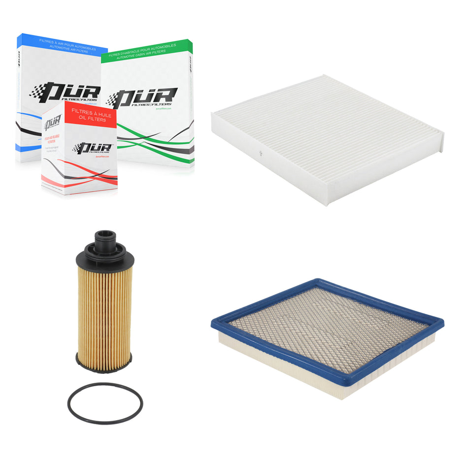 1x Air + 1x Cabin + 1x Engine Cartridge Oil Filter (3 Total) Kit For Chevrolet Colorado KFM-104811