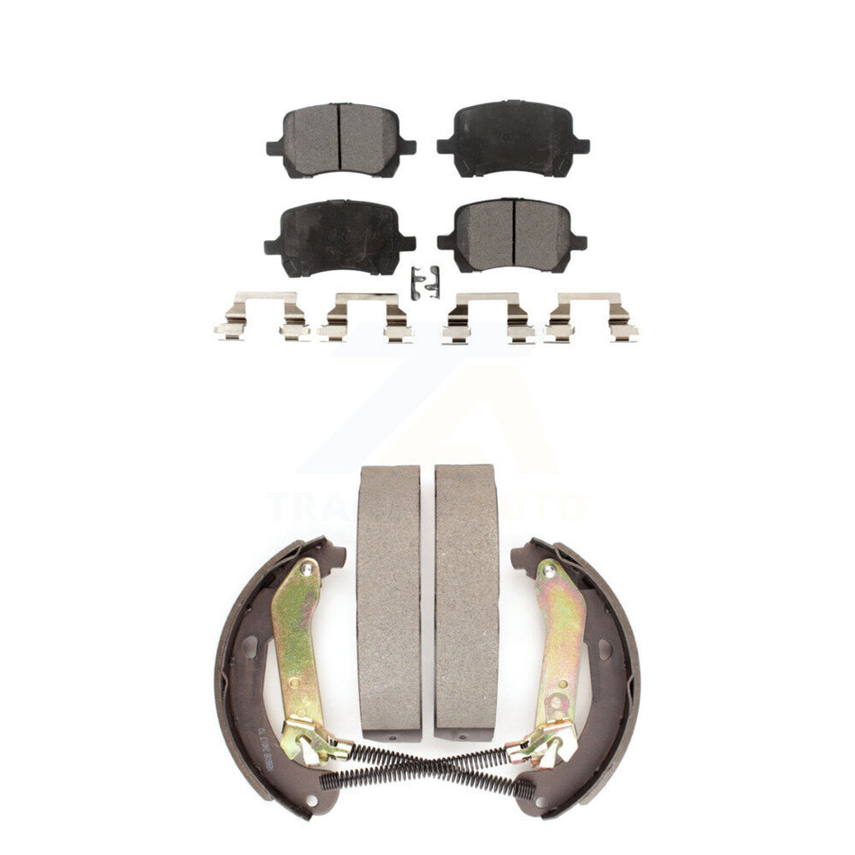 Front Rear Semi-Metallic Brake Pads And Drum Shoes Kit For Chevrolet Malibu Pontiac G6 KFN-100020