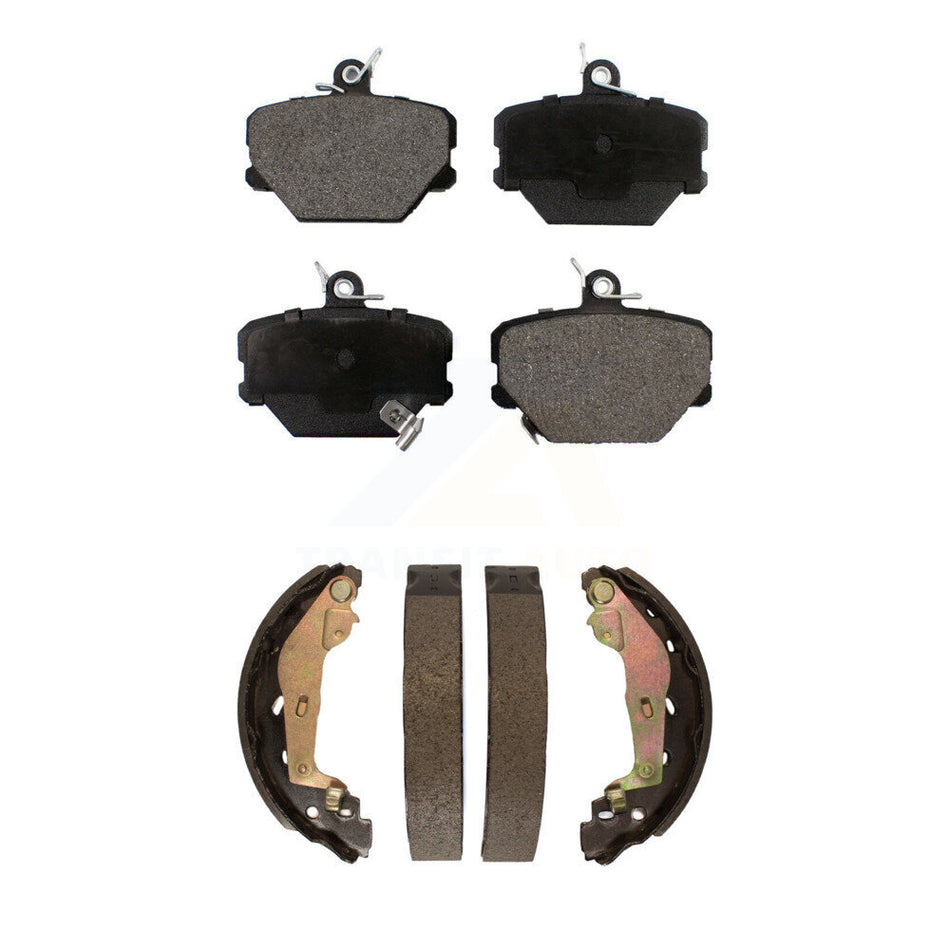 Front Rear Semi-Metallic Brake Pads And Drum Shoes Kit For Smart Fortwo KFN-100026