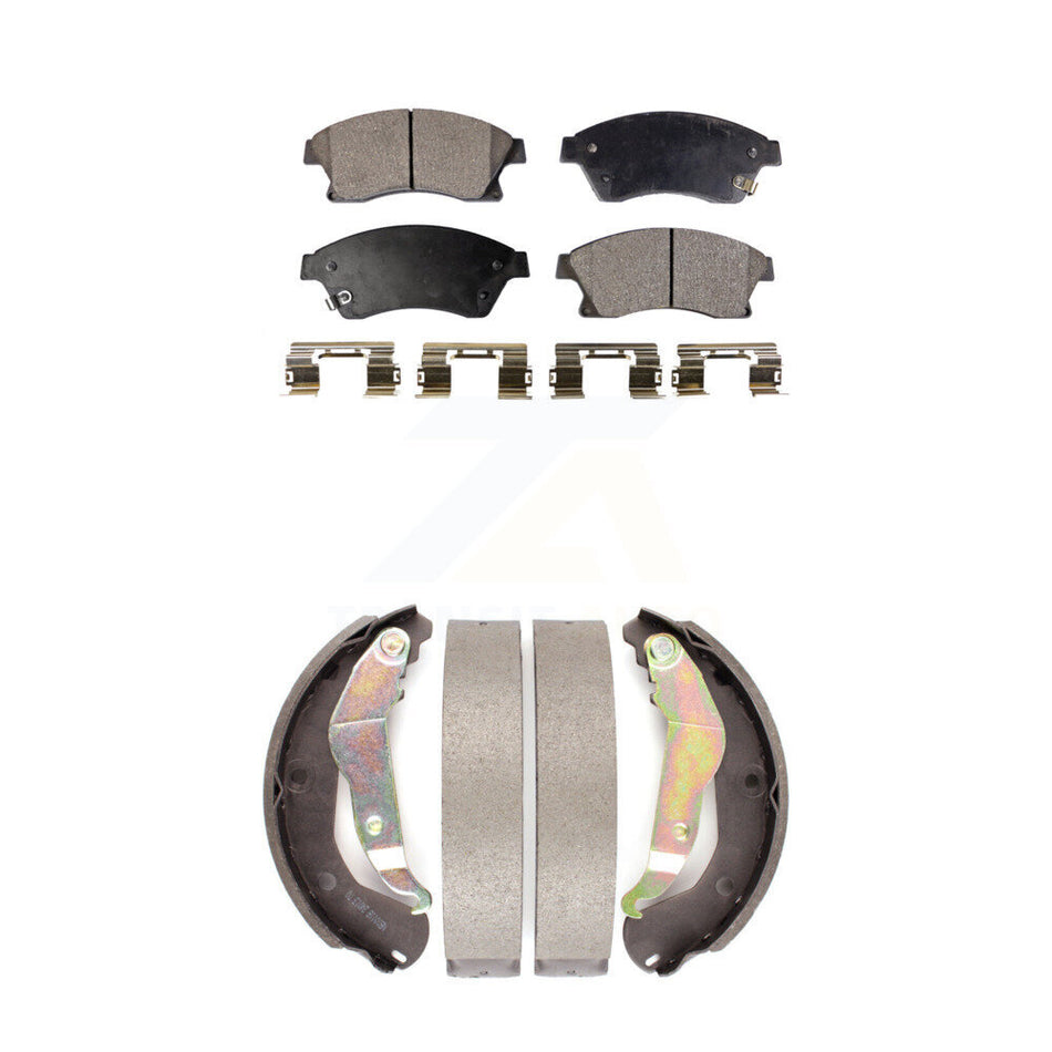 Front Rear Semi-Metallic Brake Pads And Drum Shoes Kit For Chevrolet Sonic Trax KFN-100037