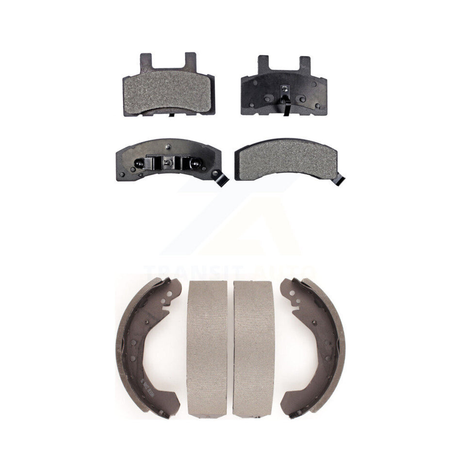 Front Rear Semi-Metallic Brake Pads And Drum Shoes Kit For Chevrolet Tahoe GMC Yukon DIESEL engine KFN-100060