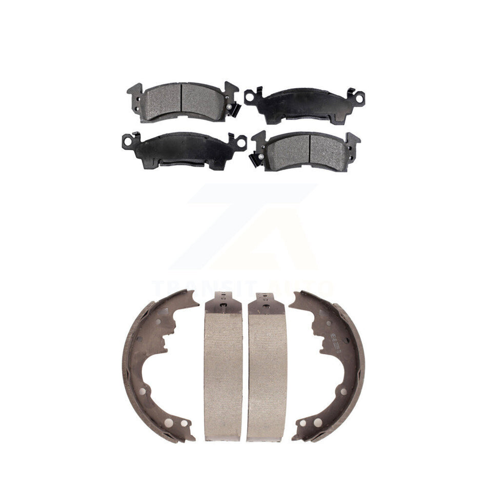 Front Rear Semi-Metallic Brake Pads And Drum Shoes Kit For Chevrolet Astro GMC Safari KFN-100087