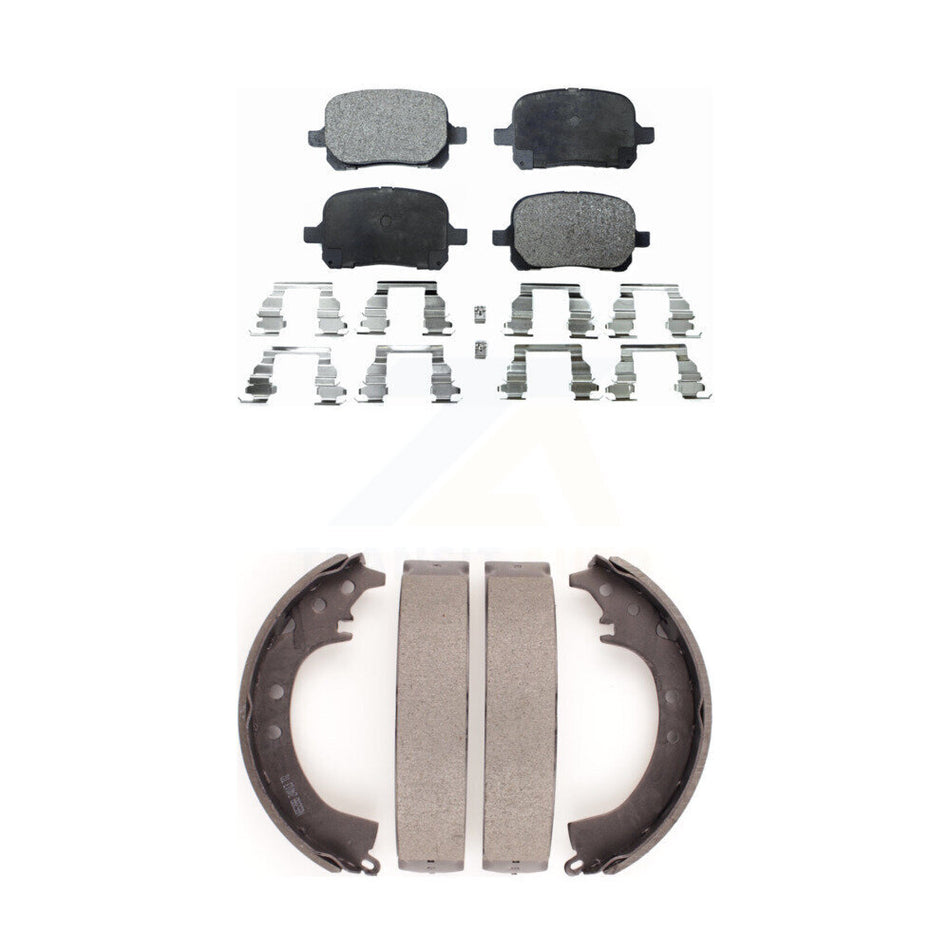 Front Rear Semi-Metallic Brake Pads And Drum Shoes Kit For Toyota Solara KFN-100123