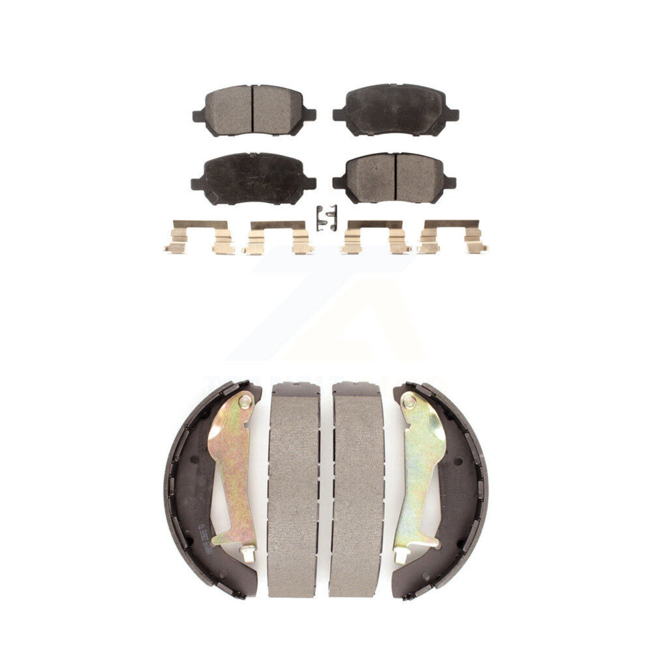 Front Rear Semi-Metallic Brake Pads And Drum Shoes Kit For Chevrolet Cobalt Pontiac G5 KFN-100200