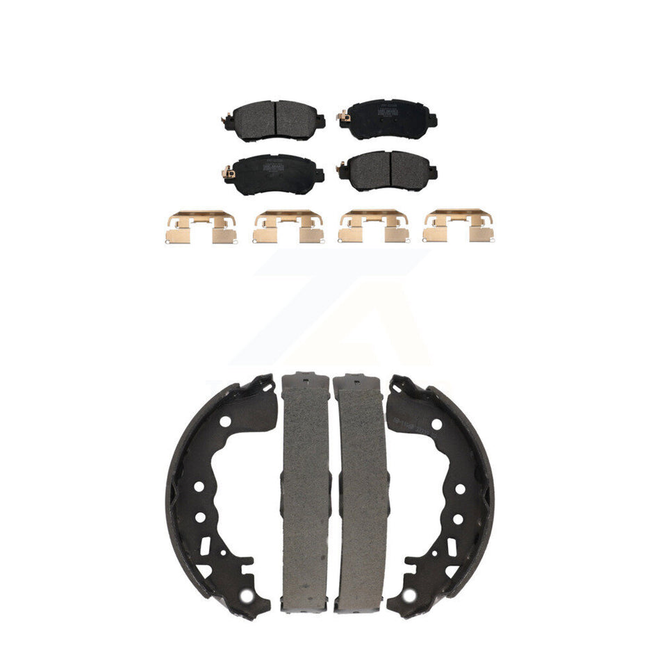 Front Rear Semi-Metallic Brake Pads And Drum Shoes Kit For Nissan Kicks Versa KFN-100820