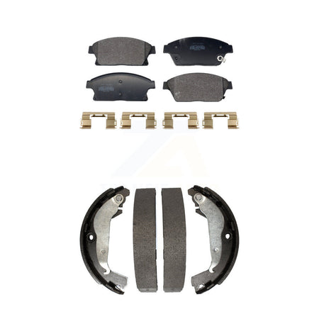 Front Rear Semi-Metallic Brake Pads Drum Shoe Kit For 14-15 Chevrolet Cruze DIESEL engine KFN-100861