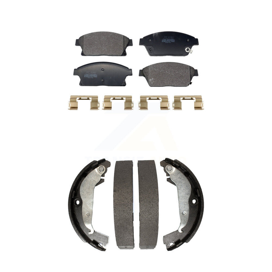 Front Rear Semi-Metallic Brake Pads Drum Shoe Kit For 14-15 Chevrolet Cruze DIESEL engine KFN-100861