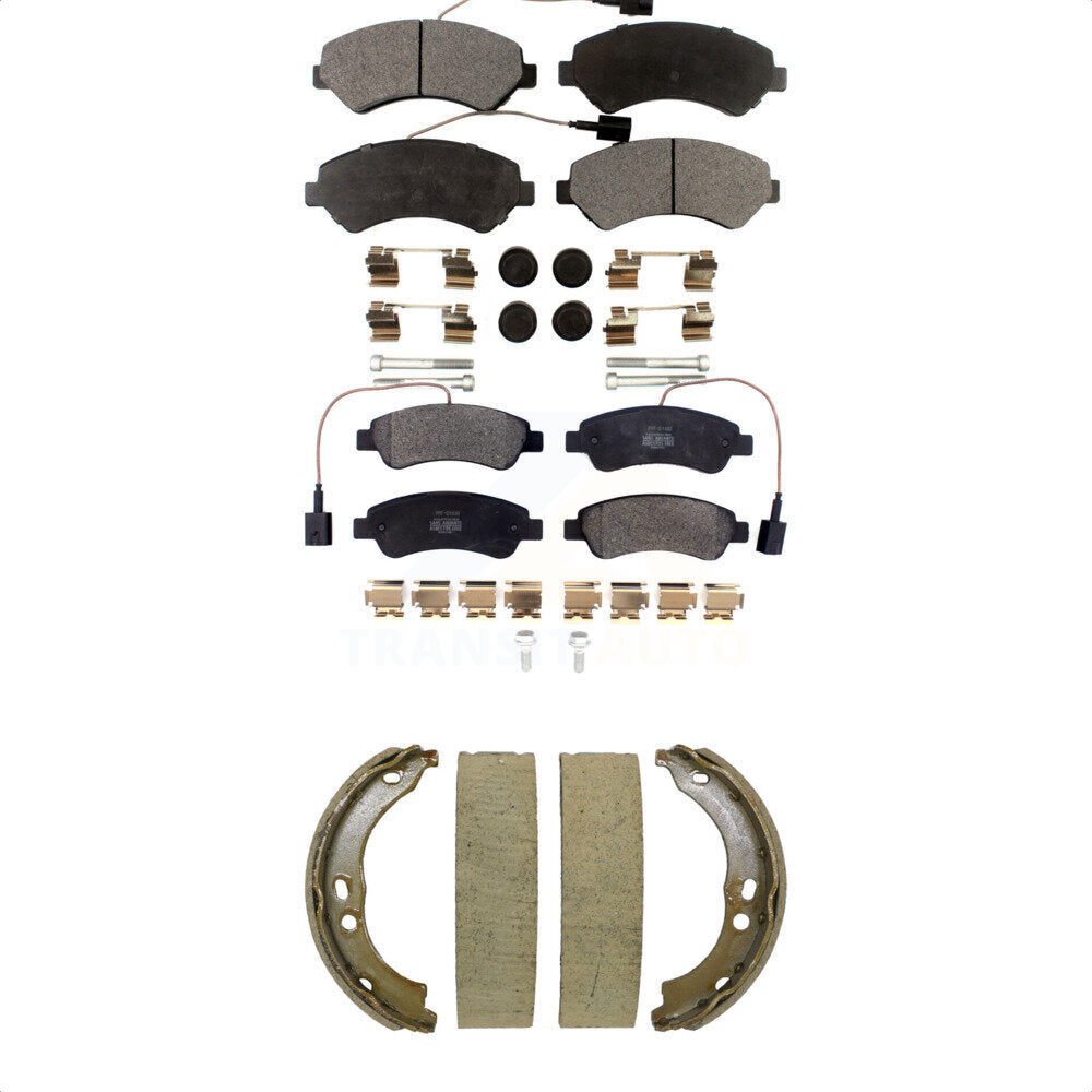Front Rear Semi-Metallic Brake Pads And Parking Shoe Kit For Ram ProMaster 2500 3500 1500 KFN-100866