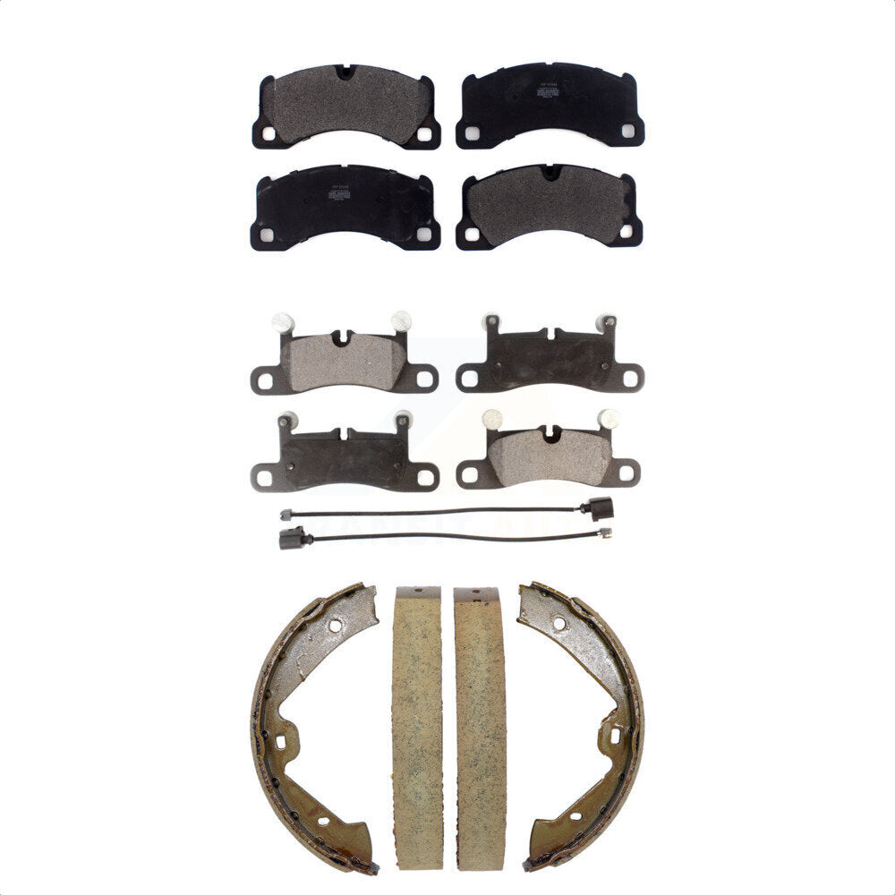 Front Rear Semi-Metallic Brake Pads And Parking Shoes Kit For Volkswagen Touareg Porsche KFN-100871