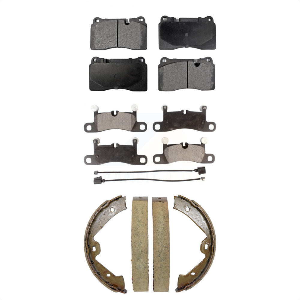 Front Rear Semi-Metallic Brake Pads And Parking Shoes Kit For Volkswagen Touareg KFN-100872