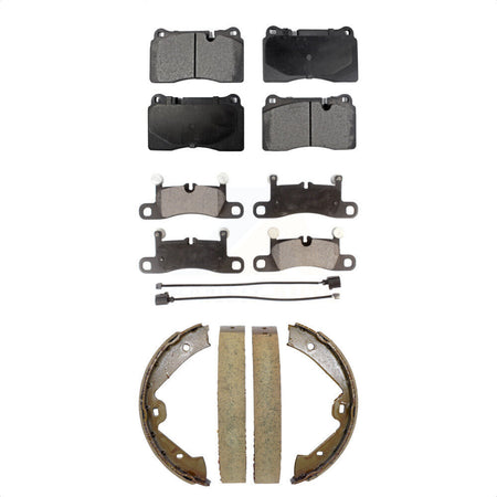 Front Rear Semi-Metallic Brake Pads And Parking Shoes Kit For Volkswagen Touareg KFN-100872