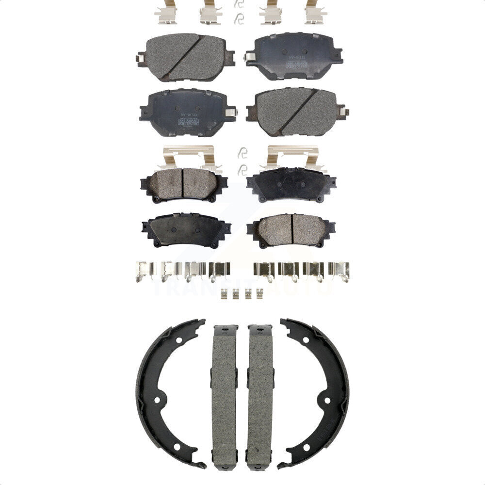 Front Rear Semi-Metallic Brake Pads And Parking Shoes Kit For Lexus IS250 KFN-100913
