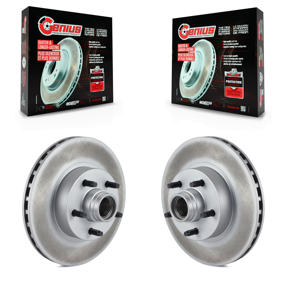 Front Coated Disc Brake Rotors And Hub Assembly Pair For Ford Ranger Explorer Mazda Mercury Mountaineer B3000 B2300 B4000 B2500 KG-100005