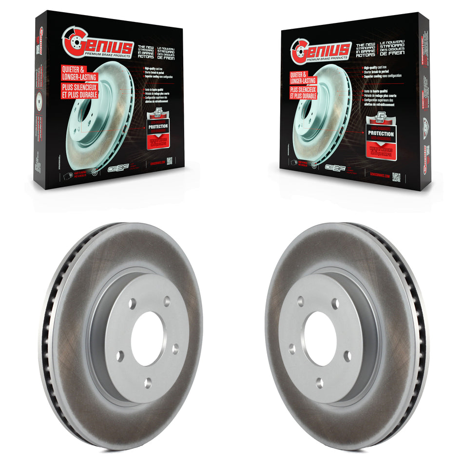Front Coated Disc Brake Rotors Pair For Saturn Vue Chevrolet Equinox Pontiac Torrent KG-100025