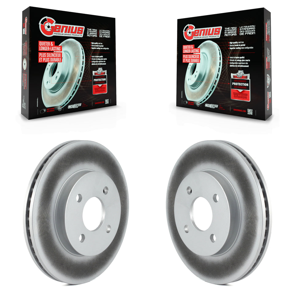 Front Coated Disc Brake Rotors Pair For Chevrolet Cobalt Saturn Ion Pontiac G5 Pursuit KG-100027