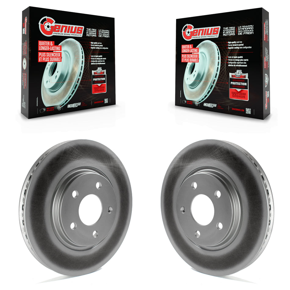 Front Coated Disc Brake Rotors Pair For Chevrolet Malibu Pontiac G6 Cobalt Saturn Ion HHR Aura G5 Pursuit KG-100028
