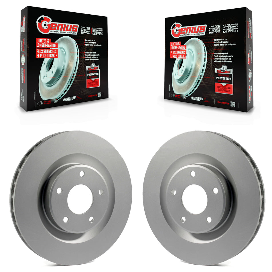 Front Coated Disc Brake Rotors Pair For Chevrolet Corvette Cadillac XLR KG-100033