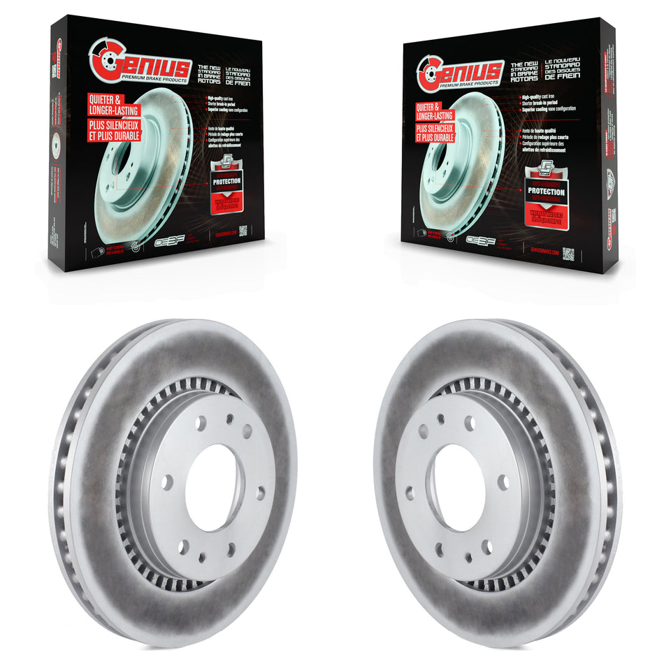 Front Coated Disc Brake Rotors Pair For Chevrolet Trailblazer GMC Envoy Buick Rainier Isuzu Ascender KG-100039