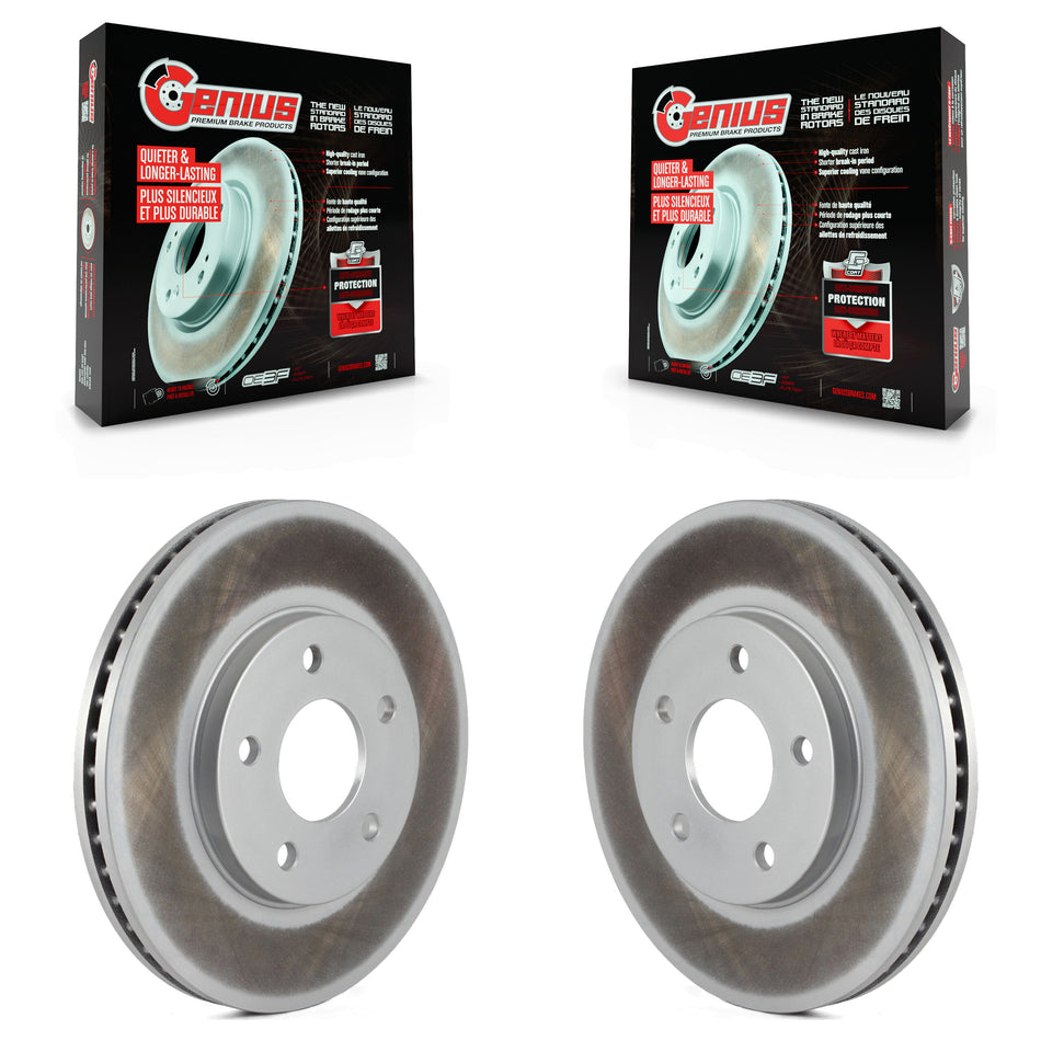 Front Coated Disc Brake Rotors Pair For Chevrolet HHR KG-100041