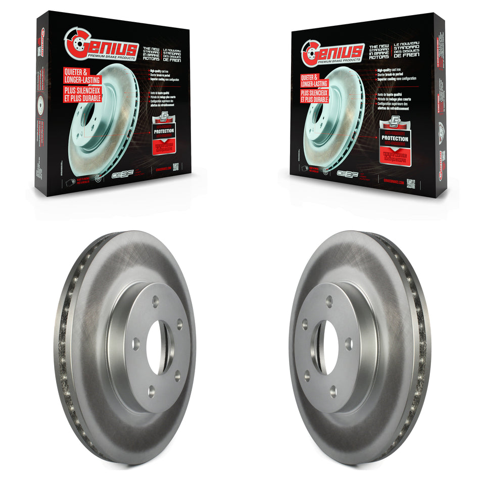 Front Coated Disc Brake Rotors Pair For Chevrolet Cobalt Pontiac G5 KG-100045