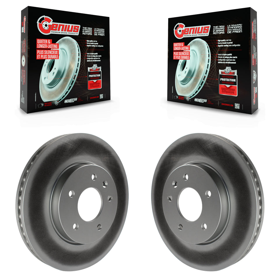 Front Coated Disc Brake Rotors Pair For Chevrolet Equinox Saturn Vue Captiva Sport Pontiac Torrent Suzuki XL-7 KG-100046