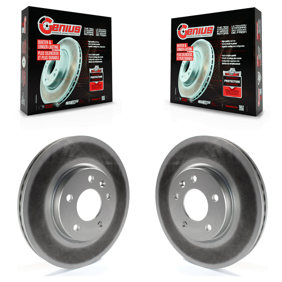 Front Coated Disc Brake Rotors Pair For Chevrolet Equinox Malibu Cruze Buick GMC Terrain Verano Volt LaCrosse Regal Sportback TourX Orlando Encore GX Trailblazer KG-100058