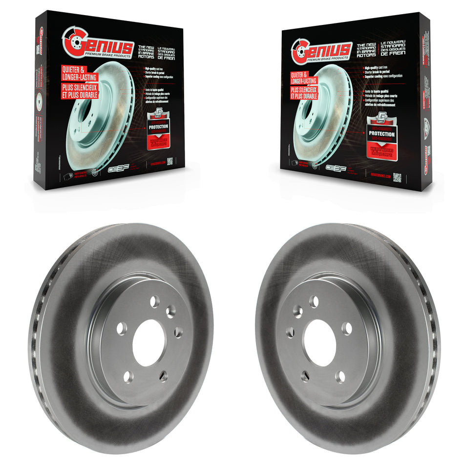 Front Coated Disc Brake Rotors Pair For Chevrolet Buick Encore Trax Sonic KG-100059