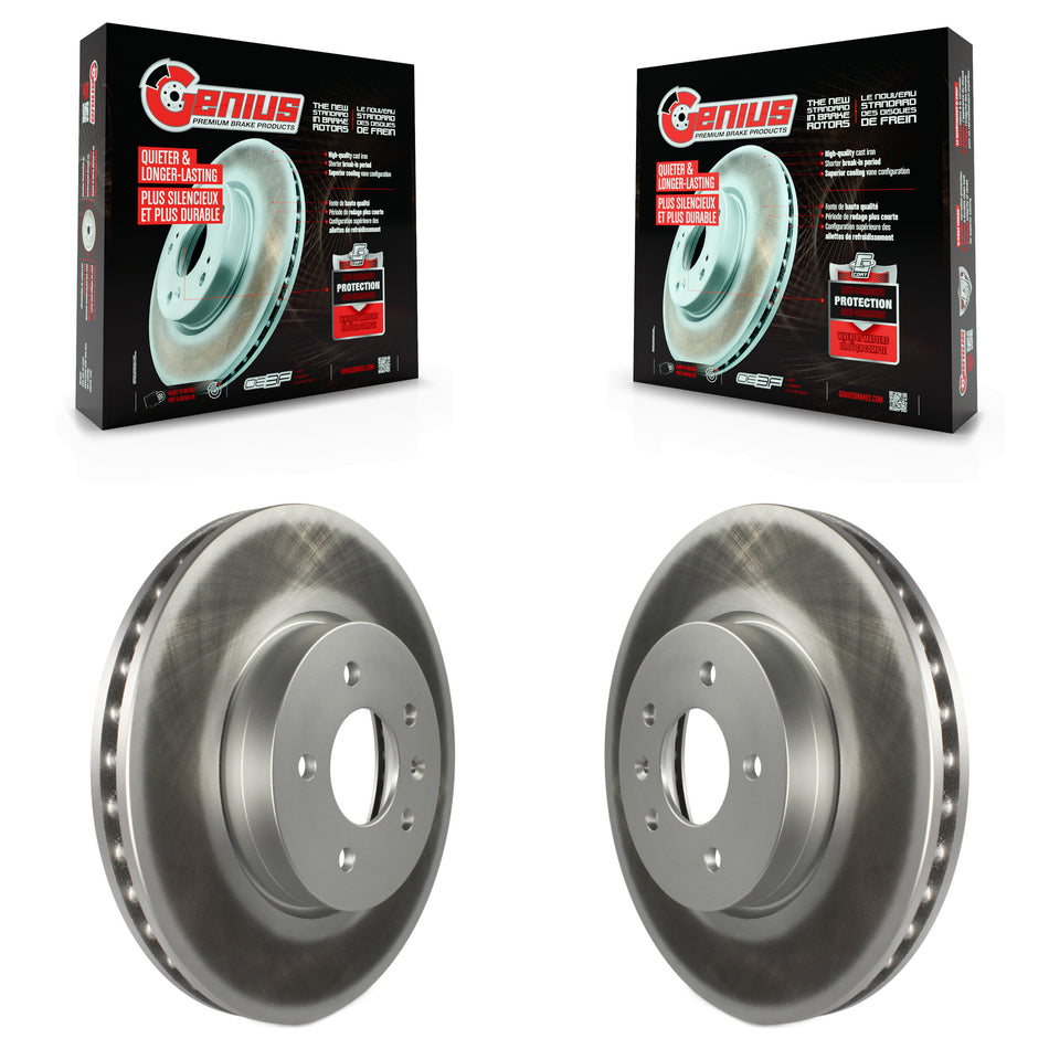 Front Coated Disc Brake Rotors Pair For Cadillac ATS CT4 KG-100061
