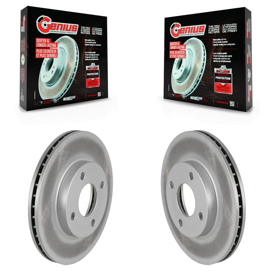 Front Coated Disc Brake Rotors Pair For Ford Focus KG-100071