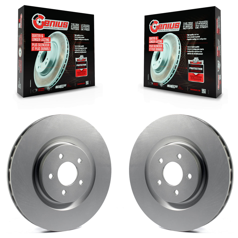 Front Coated Disc Brake Rotors Pair For Ford Mustang KG-100090