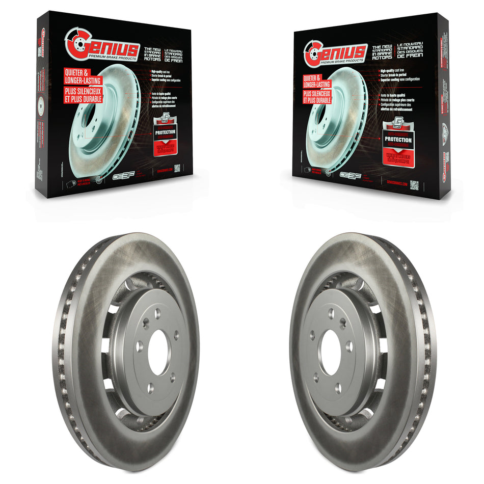Front Coated Disc Brake Rotors Pair For Ford Explorer Taurus Flex Police Interceptor Utility Lincoln Sedan MKS MKT Special Service KG-100103