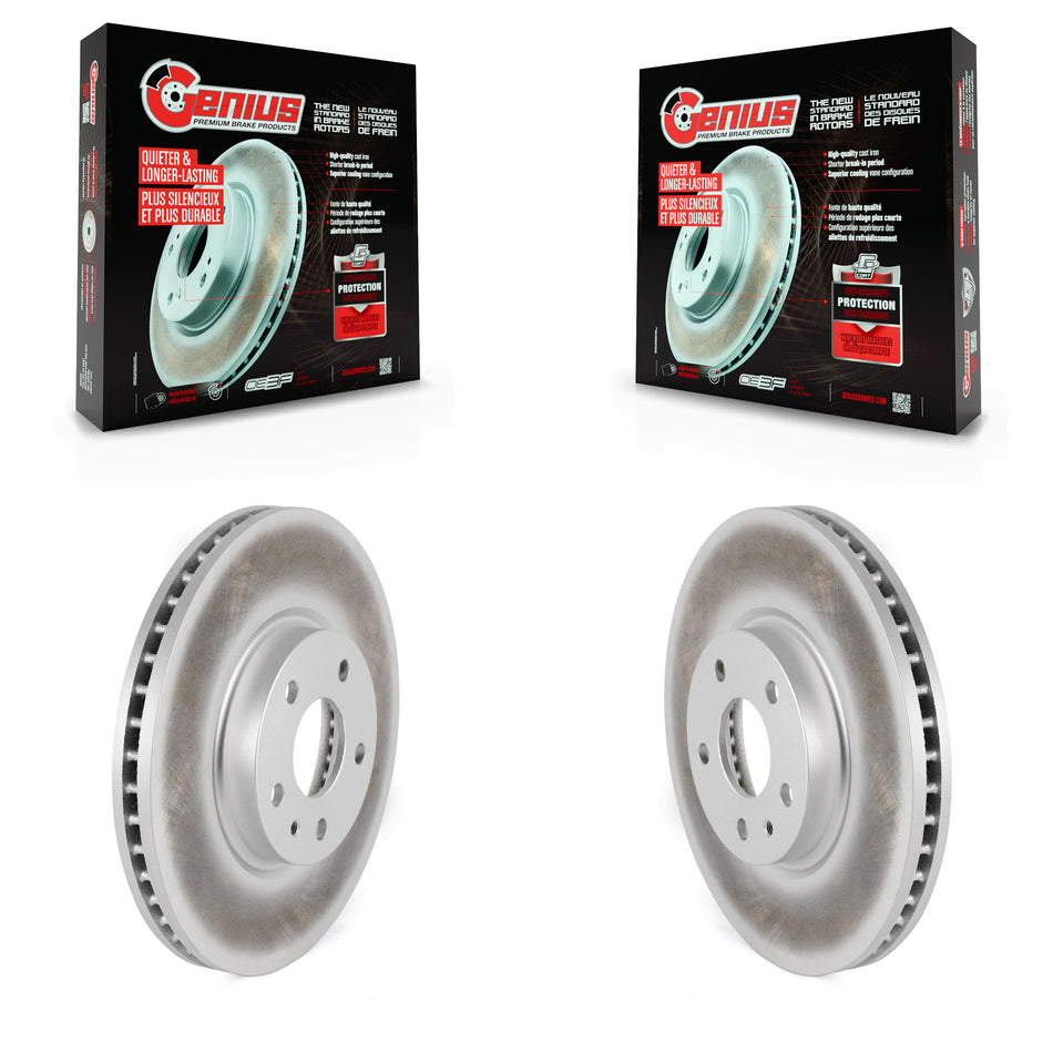 Front Coated Disc Brake Rotors Pair For Ford Fusion Lincoln MKZ KG-100104