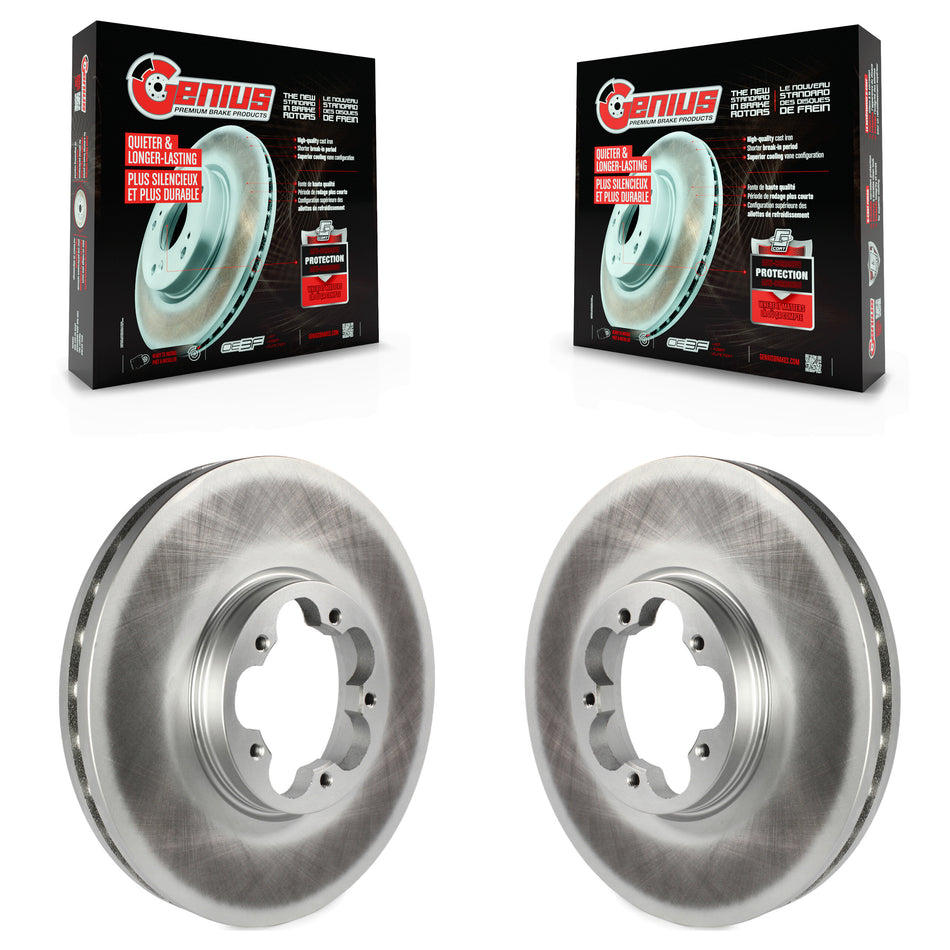 Front Coated Disc Brake Rotors Pair For Ford Transit-250 Transit-350 Transit-150 KG-100107