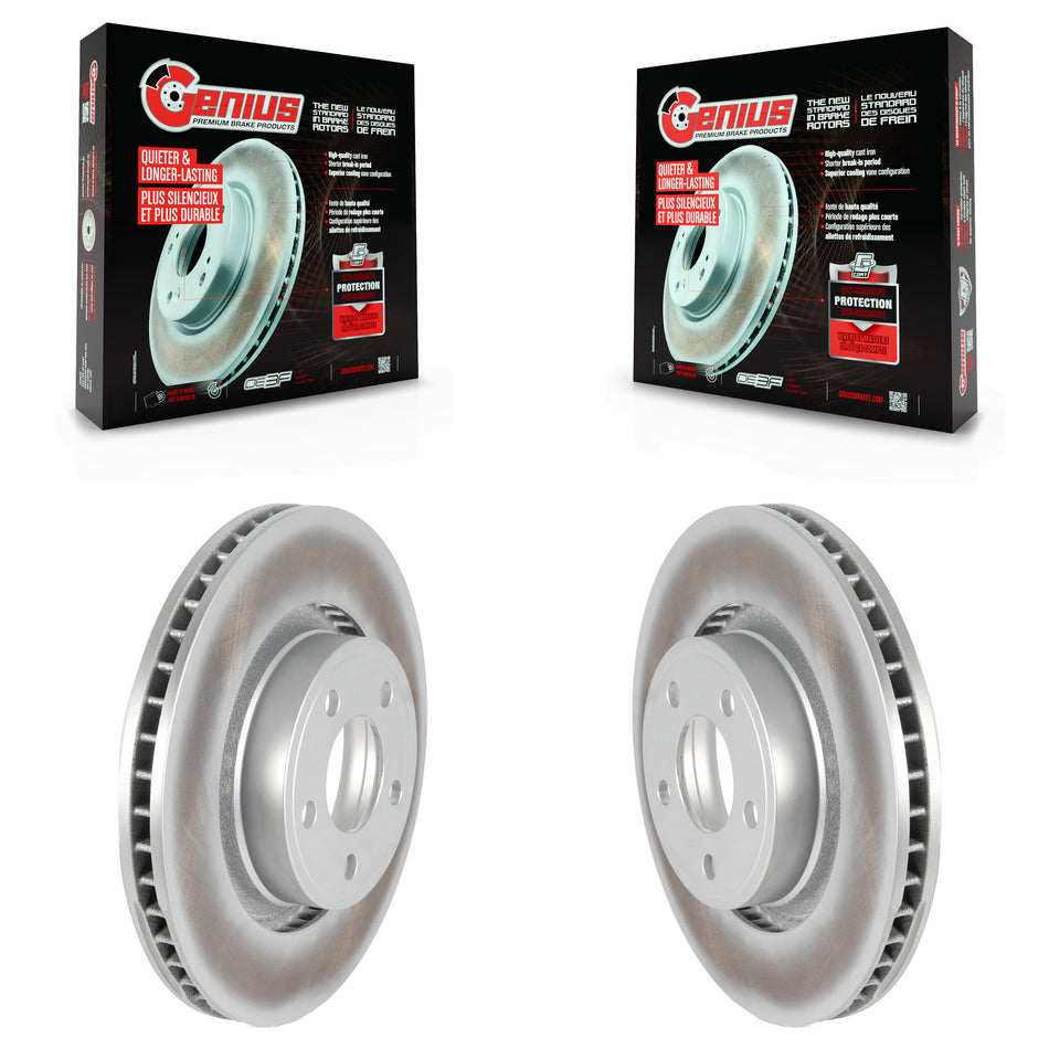 Front Coated Disc Brake Rotors Pair For Ford Mustang KG-100108