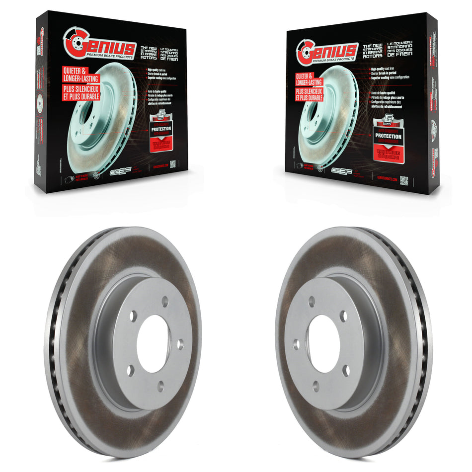 Front Coated Disc Brake Rotors Pair For Chrysler Dodge Intrepid 300M Concorde LHS KG-100114
